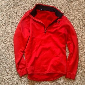 Under Armour Red and Black ColdGear Pullover